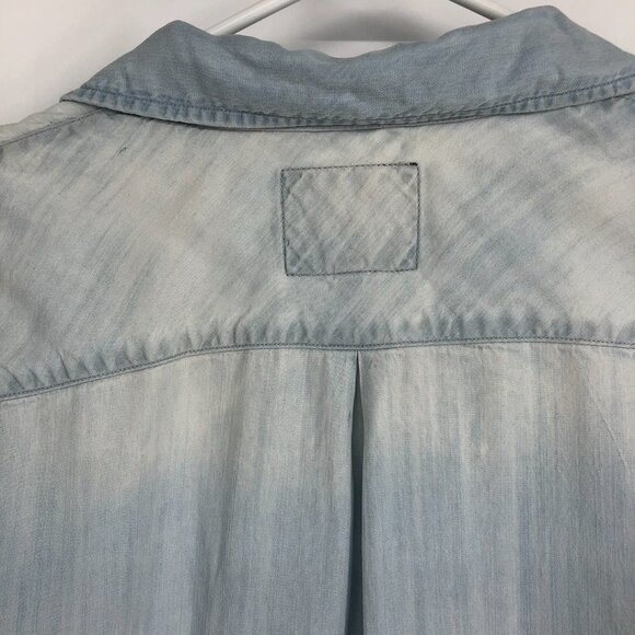Rails Chanbray Light Wash Long Sleeve Full  Button-up Lightweight Denim Shirt XS - Picture 10 of 16